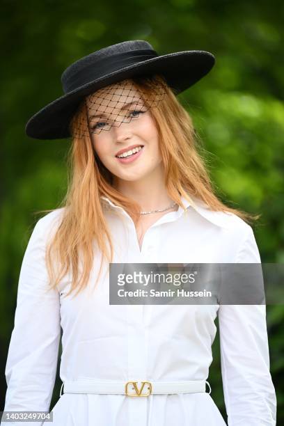 Ellie Bamber attends Royal Ascot 2022 at Ascot Racecourse on June 16, 2022 in Ascot, England.