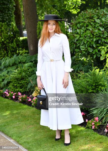 Ellie Bamber attends Royal Ascot 2022 at Ascot Racecourse on June 16, 2022 in Ascot, England.