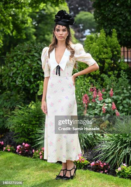 Hana Cross attends Royal Ascot 2022 at Ascot Racecourse on June 16, 2022 in Ascot, England.