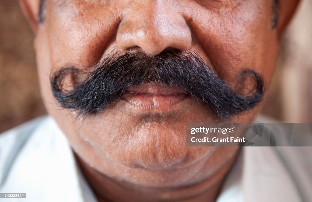 Close up moustache.