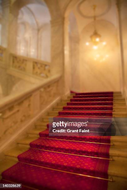 view of red carpet. - palace stock pictures, royalty-free photos & images