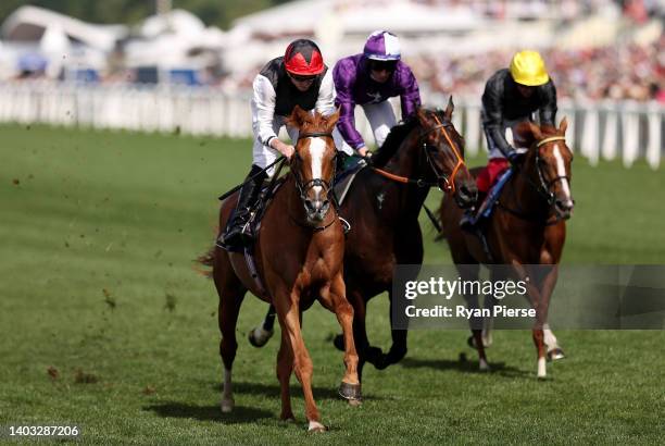 Kyprios ridden by Ryan Moore wins the Gold Cup during Day Three of Royal Ascot 2022 at Ascot Racecourse on June 16, 2022 in Ascot, England.