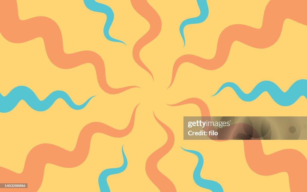 Summer Squiggle Zig Zag Background