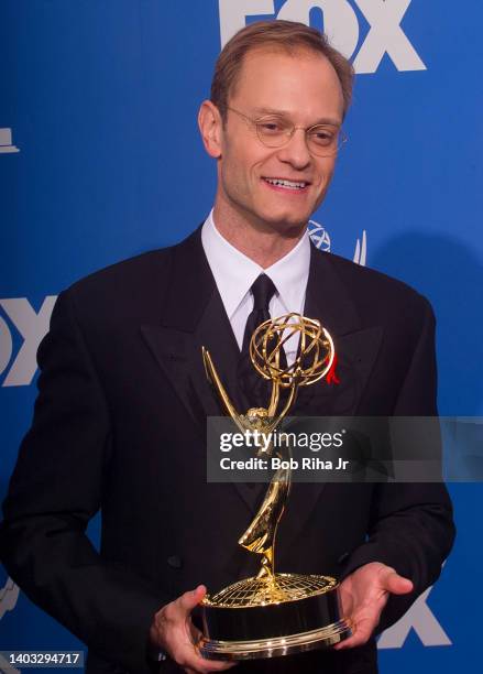 Emmy Winner David Hyde Pierce backstage at the 52nd Emmy Awards Show at the Shrine Auditorium, September 12, 1999 in Los Angeles, California.