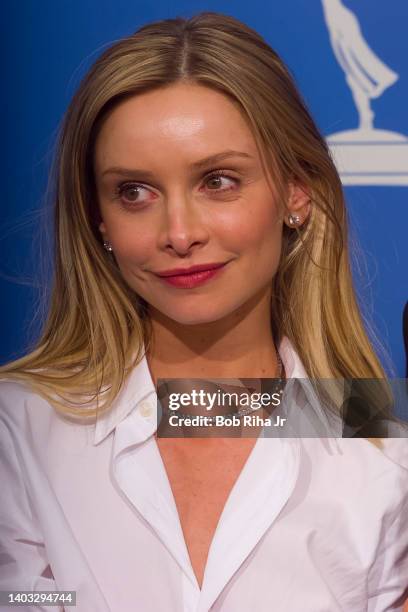Calista Flockhart backstage at the 52nd Emmy Awards Show at the Shrine Auditorium, September 12, 1999 in Los Angeles, California.