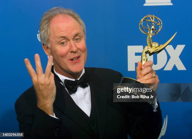 Emmy Winner John Lithgow backstage at the 52nd Emmy Awards Show at the Shrine Auditorium, September 12, 1999 in Los Angeles, California.