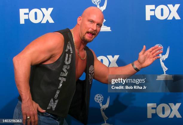 Pro wrestler Steve Austin backstage at the 52nd Emmy Awards Show at the Shrine Auditorium, September 12, 1999 in Los Angeles, California.