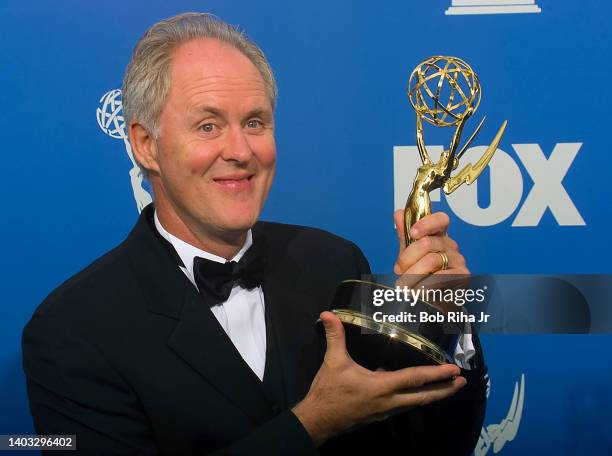 Emmy Winner John Lithgow backstage at the 52nd Emmy Awards Show at the Shrine Auditorium, September 12, 1999 in Los Angeles, California.