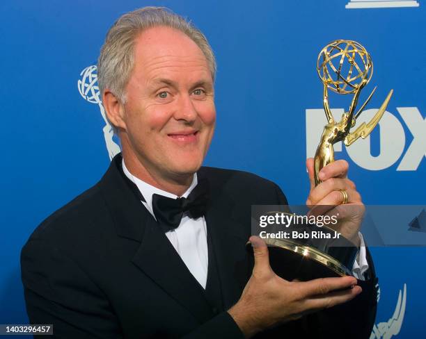 Emmy Winner John Lithgow backstage at the 52nd Emmy Awards Show at the Shrine Auditorium, September 12, 1999 in Los Angeles, California.