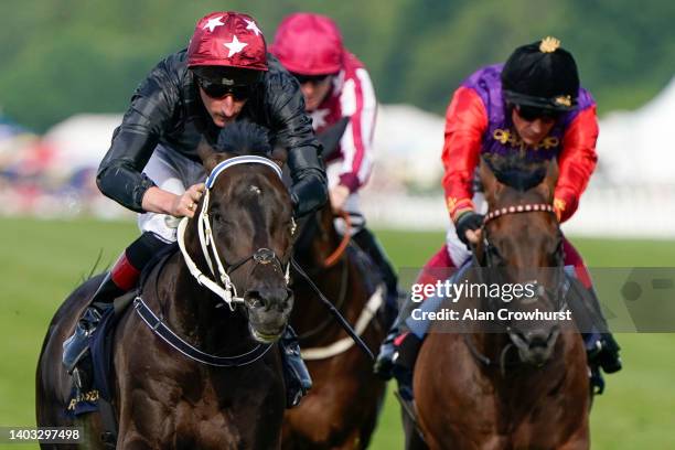 Adam Kirby riding Claymore win The Hampton Court Stakes during Royal Ascot 2022 at Ascot Racecourse on June 16, 2022 in Ascot, England.