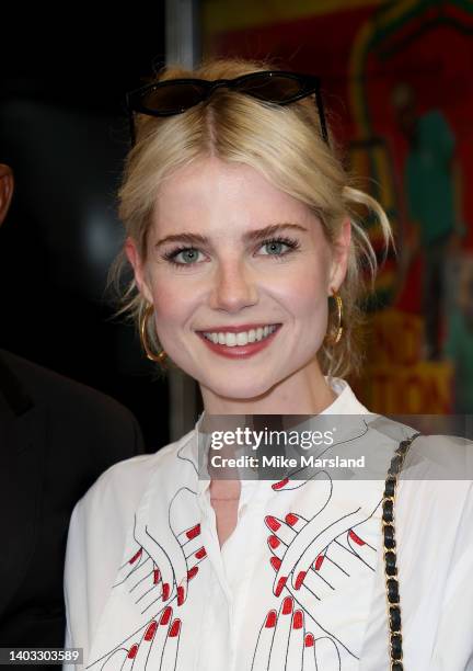 Lucy Boynton attends the UK Film Premiere of "Blind Ambition" at The Curzon Mayfair on June 16, 2022 in London, England.