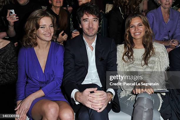 Natalia Vodianova, Antoine Arnault and Dasha Zhukova attend the Christian Dior Ready-To-Wear Fall/Winter 2012 show as part of Paris Fashion Week at...