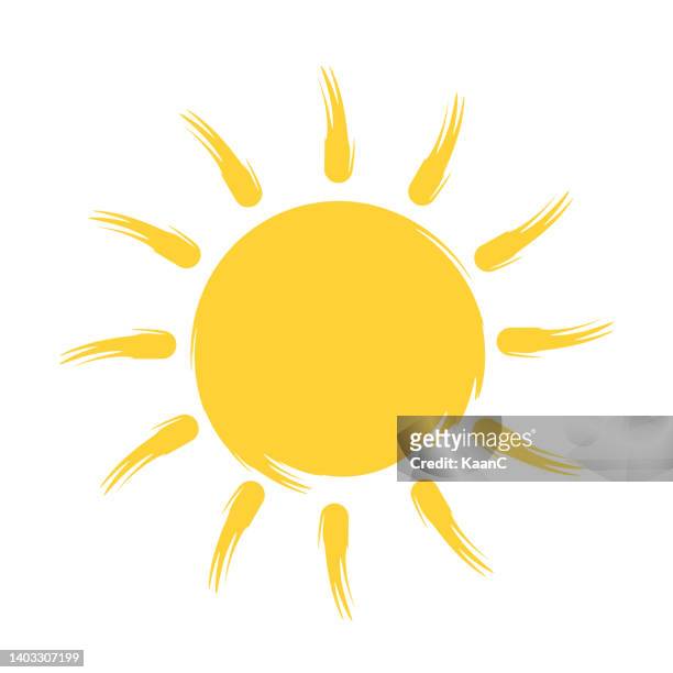 sun shape vector icon. summer vacation stock illustration - 太陽 幅插畫檔、美工圖案、卡通及圖標