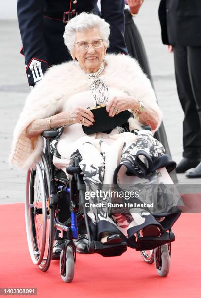 Princess Astrid, Mrs Ferner attends the celebrations of Princess Ingrid Alexandra's Official Day at Deichman Museum on June 16, 2022 in Oslo, Norway.