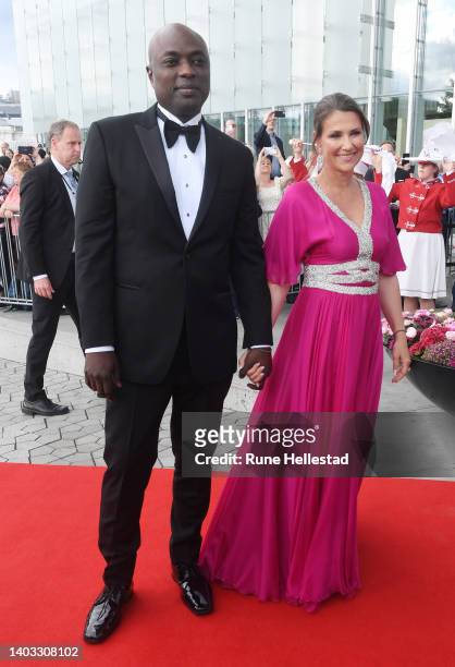 Princess Martha- Louise and Durek Verrett attend the celebrations of Princess Ingrid Alexandra's Official Day at Deichman Museum on June 16, 2022 in...