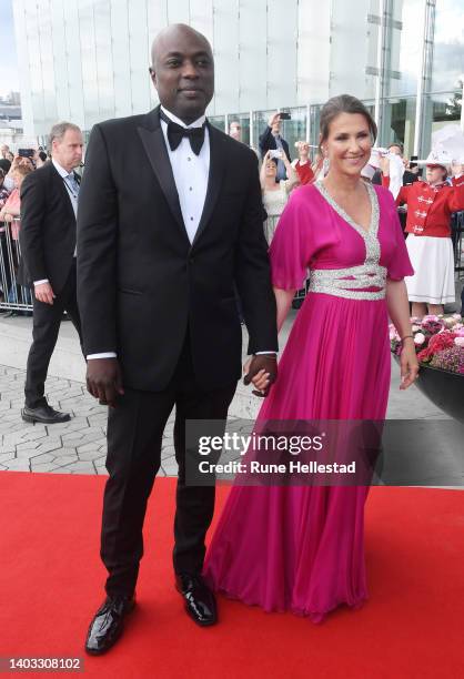 Princess Martha- Louise and Durek Verrett attend the celebrations of Princess Ingrid Alexandra's Official Day at Deichman Museum on June 16, 2022 in...