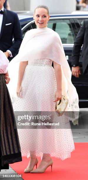 Princess Ingrid Alexandra attends the celebrations of Princess Ingrid Alexandra's Official Day at Deichman Museum on June 16, 2022 in Oslo, Norway.