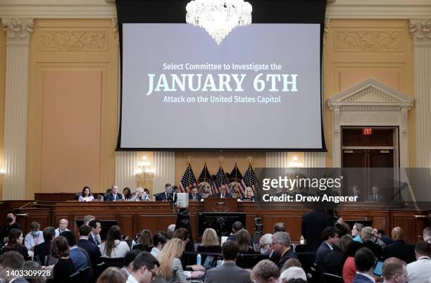 Rep. Bennie Thompson , Chair of the Select Committee to Investigate the January 6th Attack on the U.S. Capitol, presides over a hearing with J....