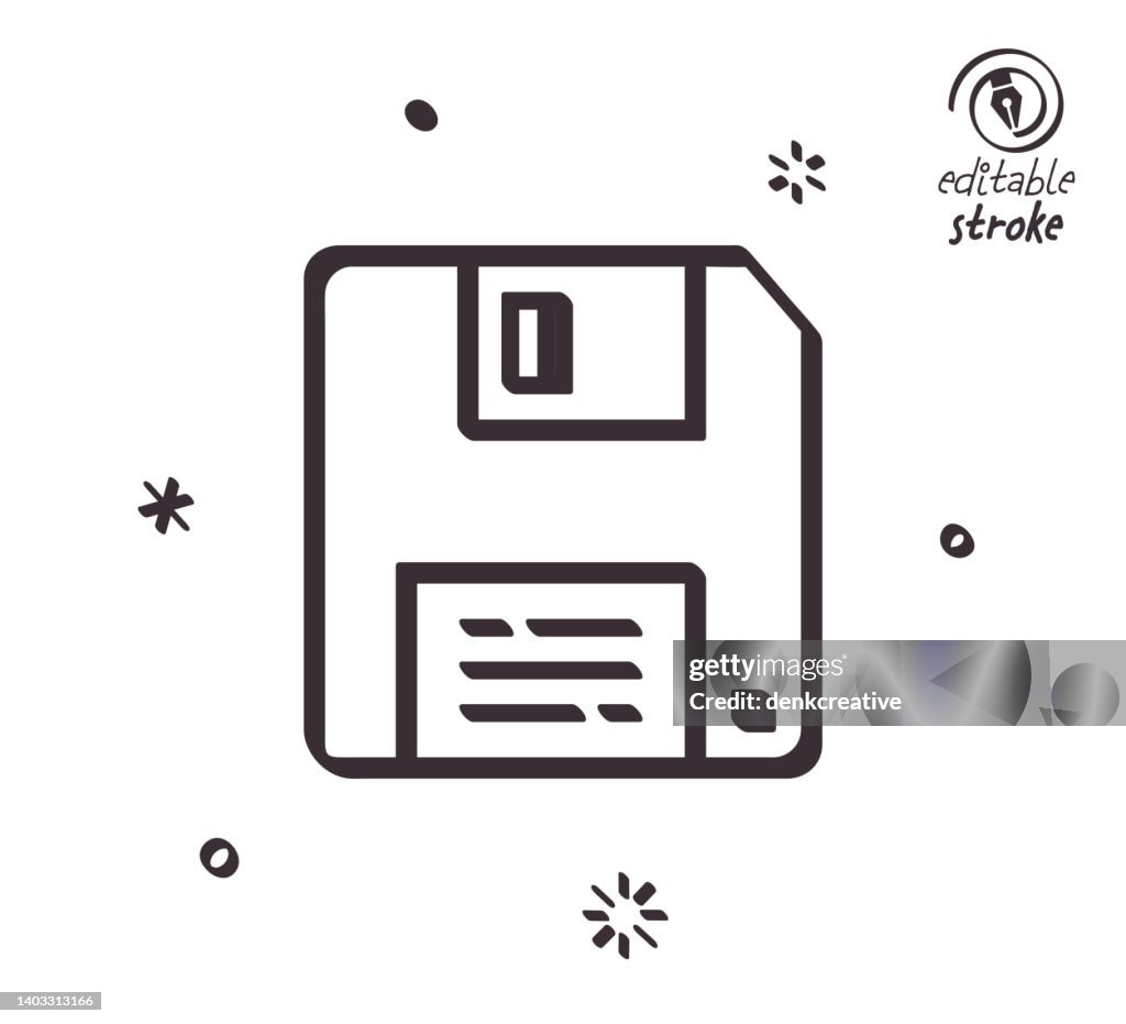 Save Data Vector Playful Line Illustration For Save All Data High-Res Vector Graphic ...