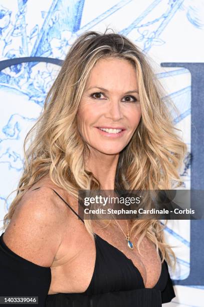 Elle Macpherson attends "Crucero Collection" fashion show presentation by Dior at Plaza de España on June 16, 2022 in Seville, Spain.