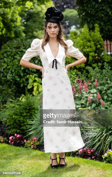 Hana Cross attends Royal Ascot at Ascot Racecourse on June 16, 2022 in Ascot, England.
