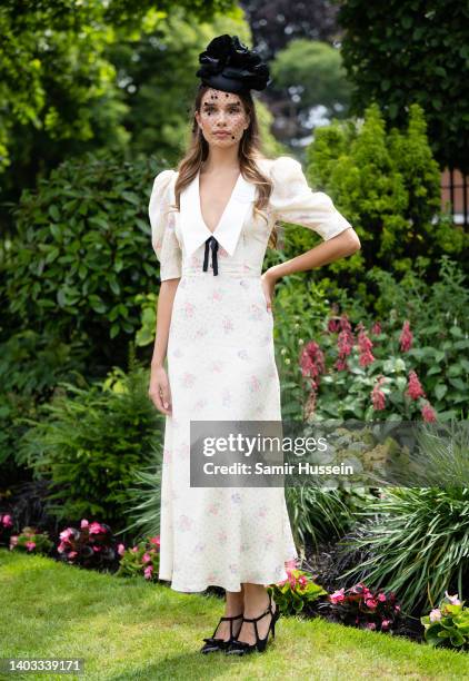 Hana Cross attends Royal Ascot at Ascot Racecourse on June 16, 2022 in Ascot, England.