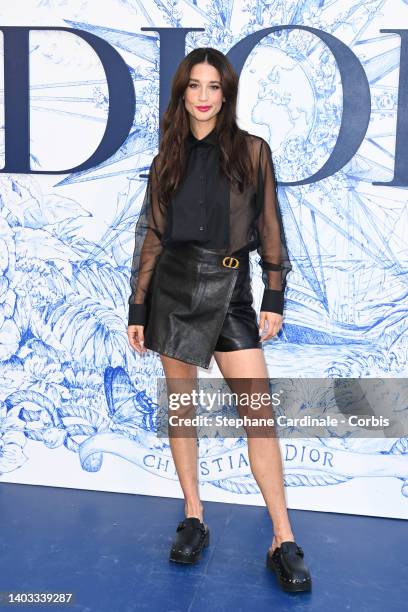 Maria Pedraza attends "Crucero Collection" fashion show presentation by Dior at Plaza de España on June 16, 2022 in Seville, Spain.