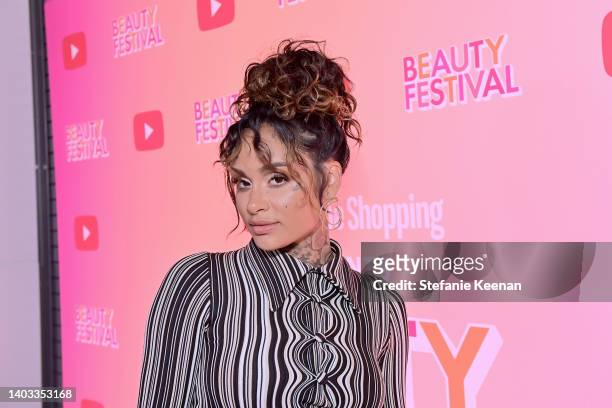 Kehlani attends as YouTube Shopping presents Beauty Festival 2022 at YouTube Stages LA on June 16, 2022 in Los Angeles, California.