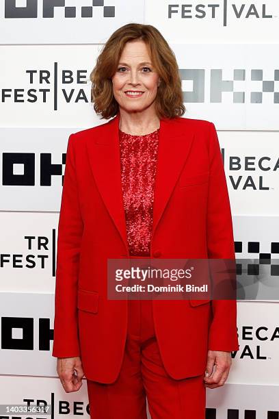 Sigourney Weaver attends "The Good House" premiere during the 2022 Tribeca Festival at BMCC Tribeca PAC on June 16, 2022 in New York City.