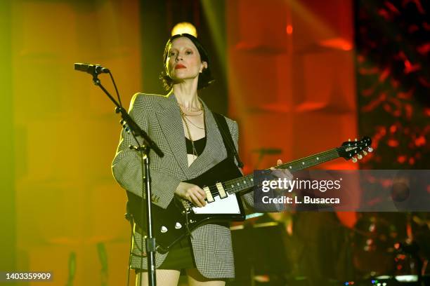 St. Vincent performs onstage at the Songwriters Hall of Fame 51st Annual Induction and Awards Gala at Marriott Marquis on June 16, 2022 in New York...