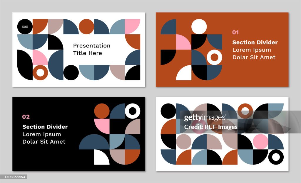 Abstract Photo Layout Setting Presentation Design Layout Set With Abstract Geometric Graphics Oliver ...