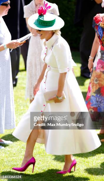 Zara Tindall attends day 3 'Ladies Day' of Royal Ascot at Ascot Racecourse on June 16, 2022 in Ascot, England.