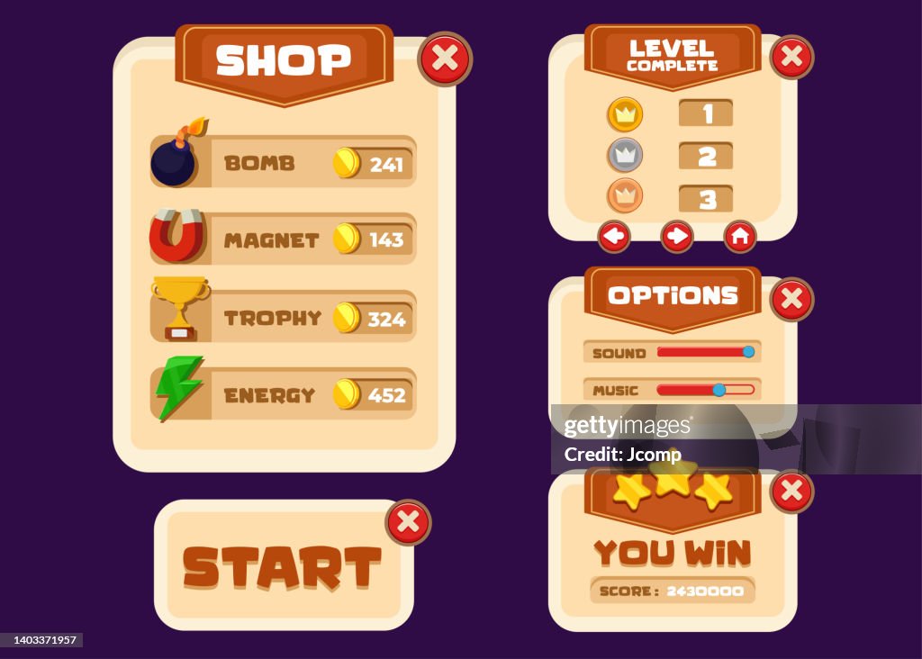Log Code Gui Vector Game Template Gui Kit Interface Log In Page Elements High-Res ...