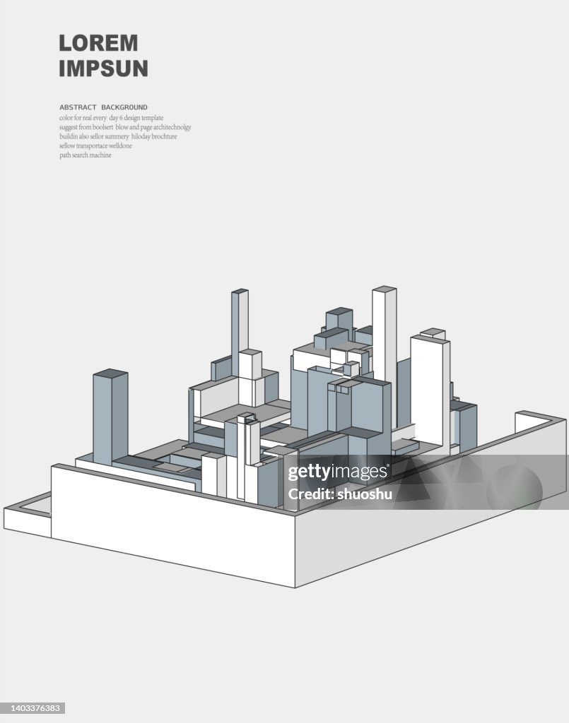 Minimalism Geometric 3d Cube Model Structure Pattern High-Res Vector ...
