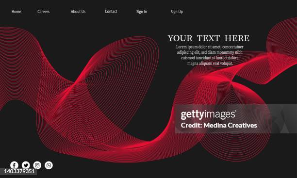 abstrakte landingpage-vorlage - wireframe stock-grafiken, -clipart, -cartoons und -symbole