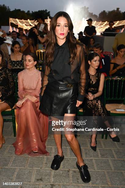 Maria Pedraza attends "Crucero Collection" fashion show presentation by Dior at Plaza de España on June 16, 2022 in Seville, Spain.