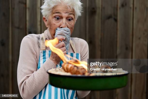 whops, my dinner is burnt! - burnt dinner stock pictures, royalty-free photos & images