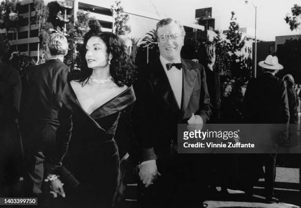 Guyanese actress and fashion model Shakira Caine and her husband, British actor Michael Caine attend the 61st Academy Awards, held at the Shrine...