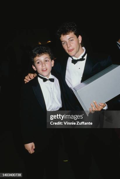American actor Fred Savage and American actor Kirk Cameron attend the 15th Annual People's Choice Awards, held at Walt Disney Studios in Burbank,...