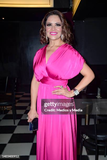 Lili Brillanti poses for a photo during a celebration of Raquel Bigorra 48th Birthday on June 16, 2022 in Mexico City, Mexico.