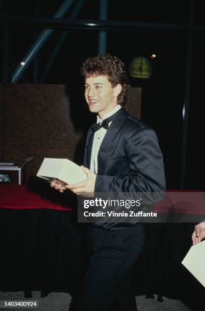 American actor Kirk Cameron attends the 15th Annual People's Choice Awards, held at Walt Disney Studios in Burbank, California, 12th March 1989.