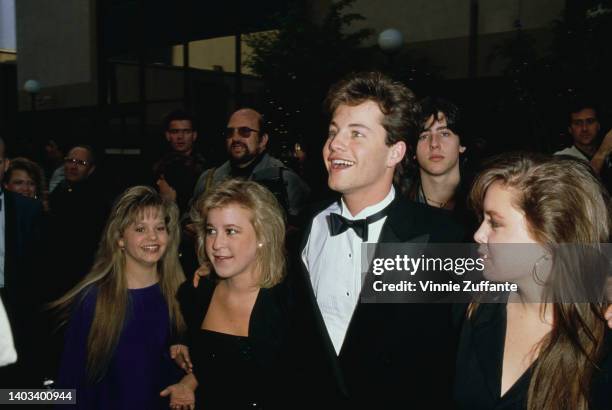 American actress Candace Cameron, Melissa Cameron, American actor Kirk Cameron, and Bridgette Cameron attend the 16th People's Choice Awards, held at...