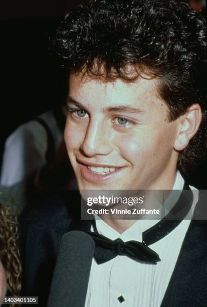 American actor Kirk Cameron attends the 15th Annual People's Choice Awards, held at Walt Disney Studios in Burbank, California, 12th March 1989.