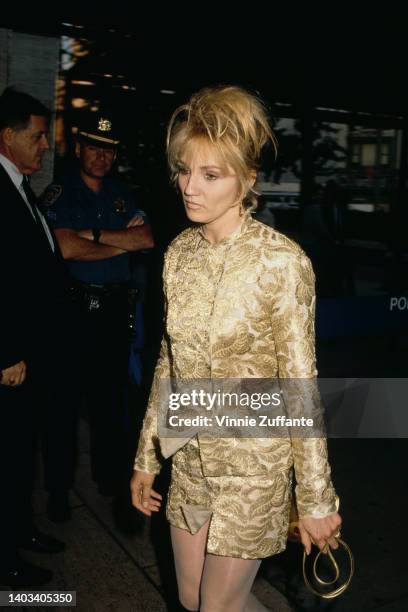 American actress Ellen Barkin attends the New York Film Festival screening of 'Miller's Crossing', held at the Lincoln Center in New York City, New...