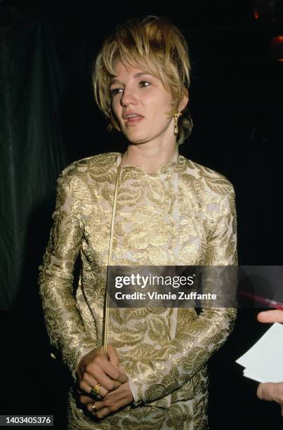 American actress Ellen Barkin attends the New York Film Festival screening of 'Miller's Crossing', held at the Lincoln Center in New York City, New...