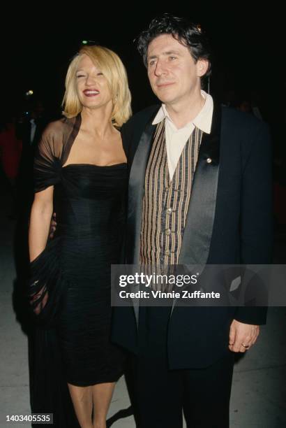 American actress Ellen Barkin and her husband, Irish actor Gabriel Byrne attend the 2nd Annual Vanity Fair Oscar Party, held at Morton's Restaurant...