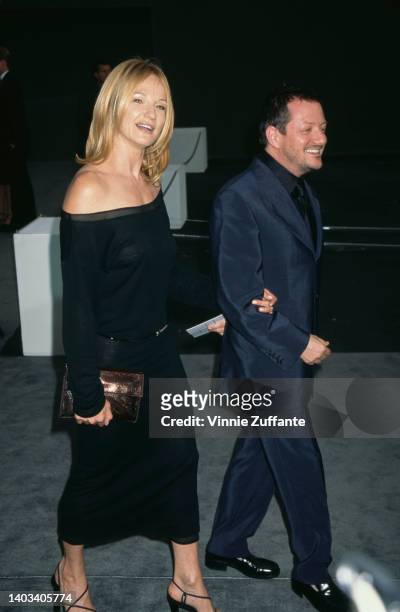 American actress Ellen Barkin and American artist, photographer and director Matthew Rolston attend 'Tom Ford of Gucci Hosts Fashion Benefit for AIDS...