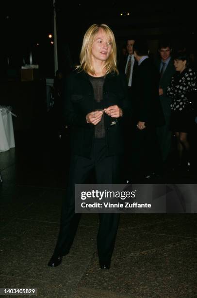 American actress Ellen Barkin attend the HBO premiere of 'If These Walls Could Talk,' held at the Directors Guild of America Theatre in Los Angeles,...