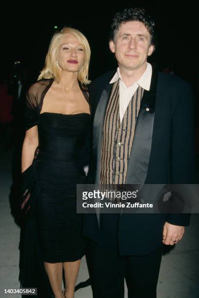 American actress Ellen Barkin and her husband, Irish actor Gabriel Byrne attend the 2nd Annual Vanity Fair Oscar Party, held at Morton's Restaurant...