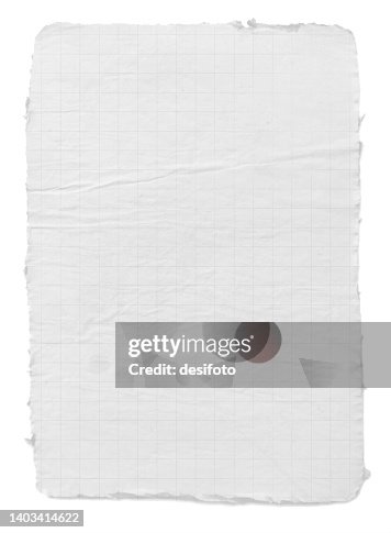Math Paper Ripped Vertical Rustic Ripped Page Of A Maths Notebook Textured Torn Light ...
